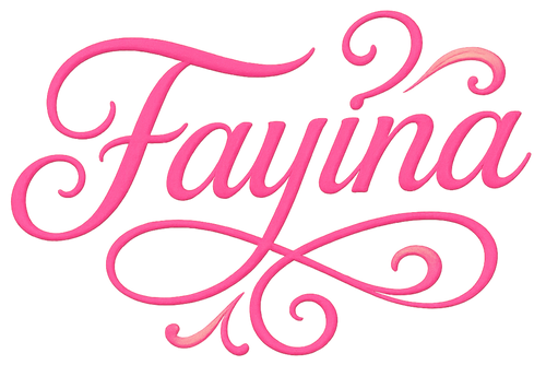 create pink logo for Fayina