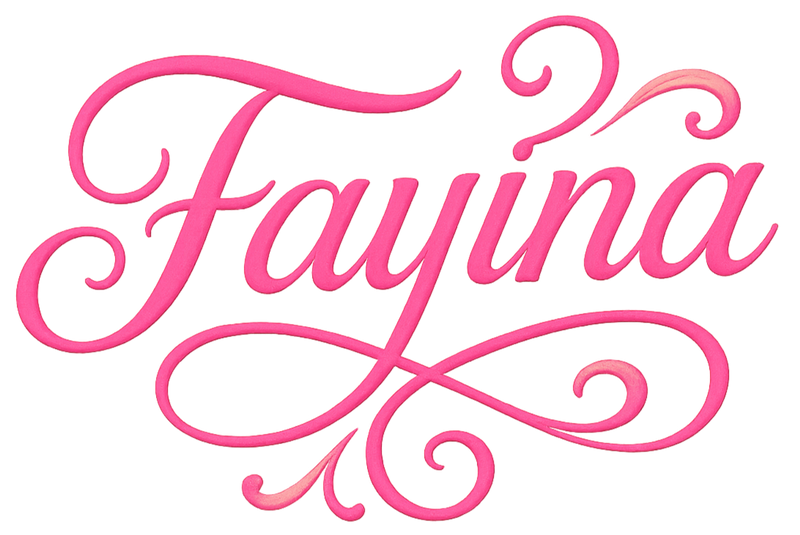 create pink logo for Fayina